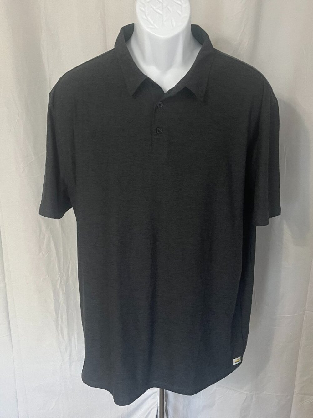 🏃 Vuori Men's Dark Blue Heather Performance Polo Shirt XL EUC ⚡